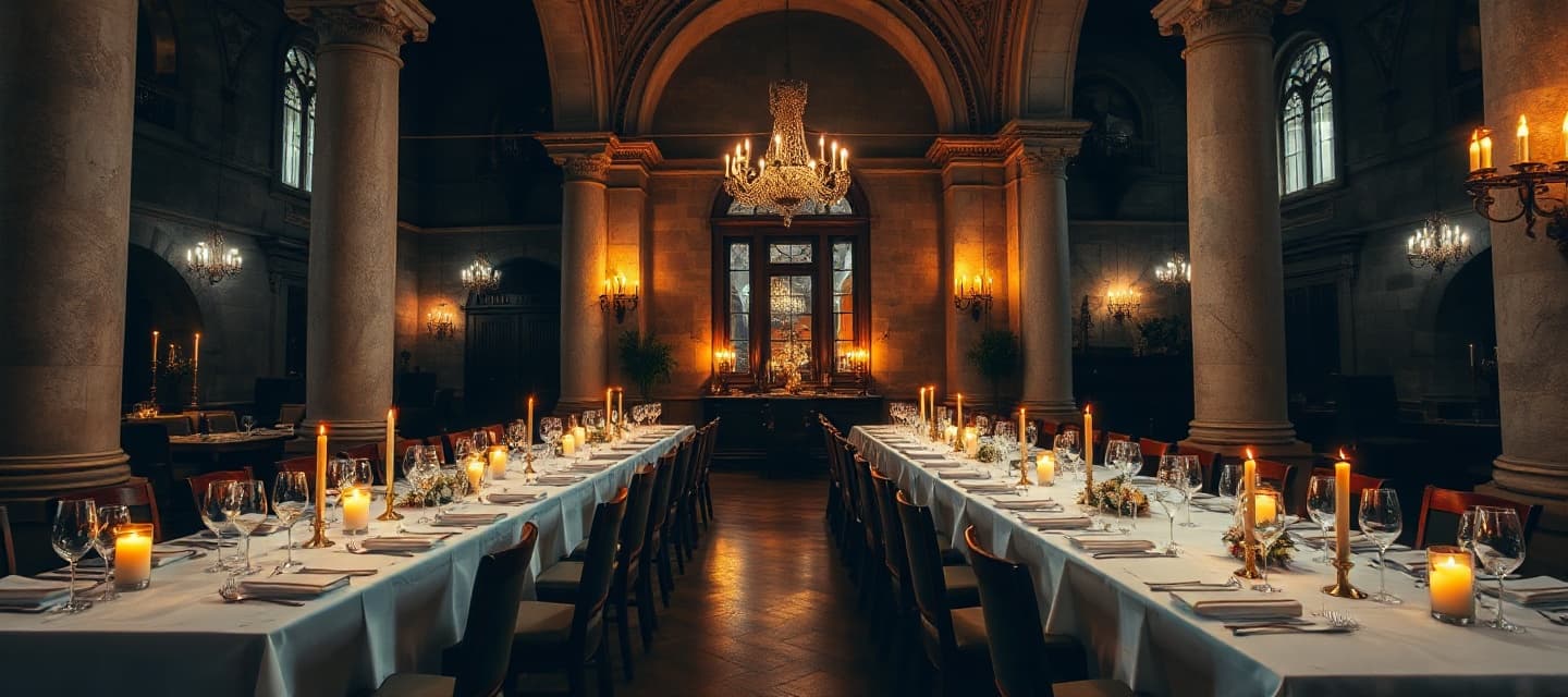 Privates Dinner im Ristorante La Fortuna — eleganter Tisch mit Kerzenlichtern