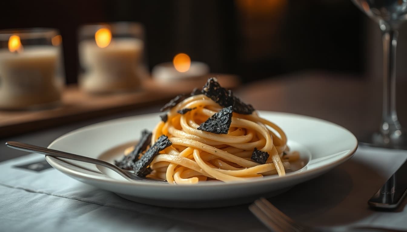 Hausgemachte Tagliatelle Tartufo — Ristorante La Fortuna